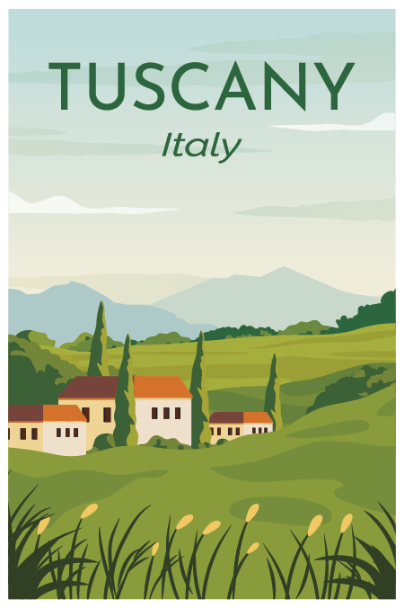 Poster - Tuscany